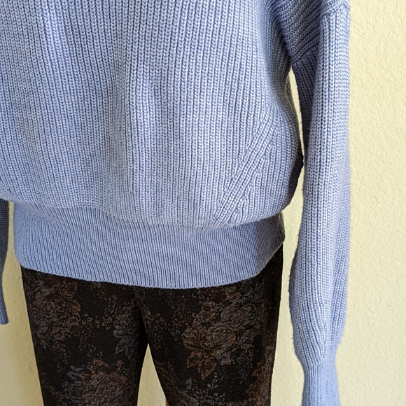 Rachel Zoe Mock Neck Knit Oversized Sweater in Blue Size M - Picture 7 of 7